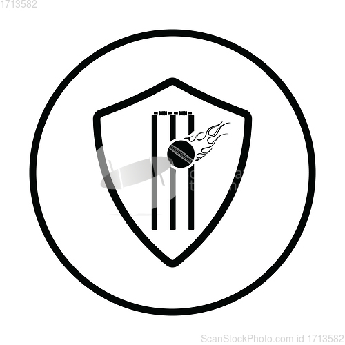 Image of Cricket shield emblem icon