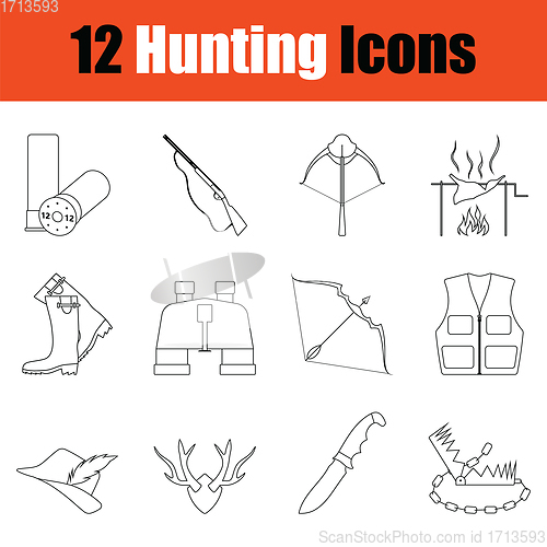 Image of  Hunting icon set