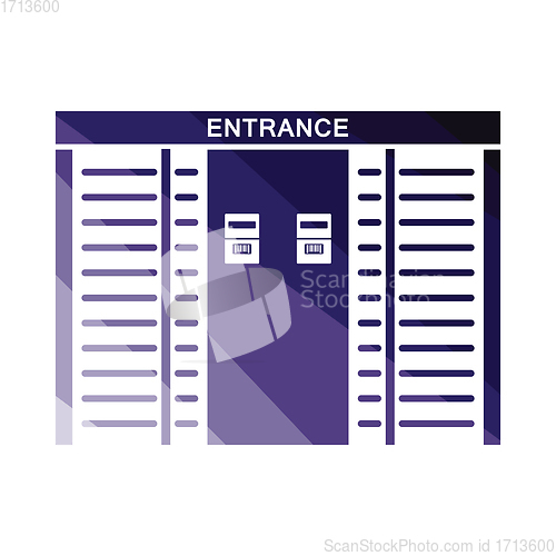 Image of Stadium entrance turnstile icon