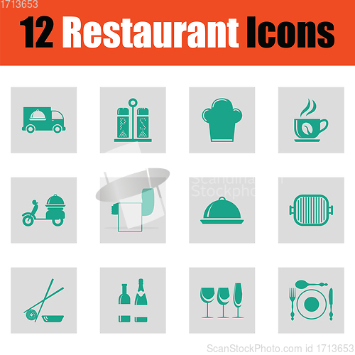 Image of Restaurant icon set