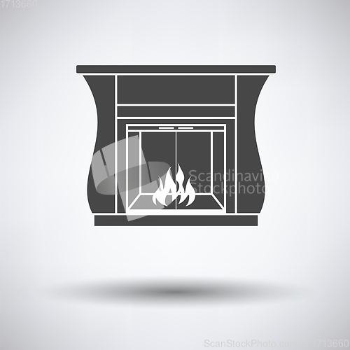 Image of Fireplace with doors icon