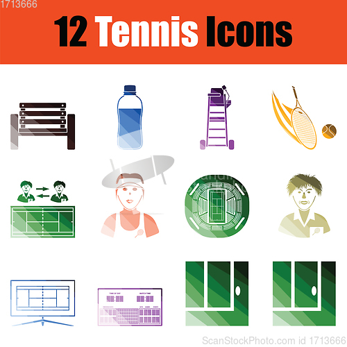 Image of Tennis icon set