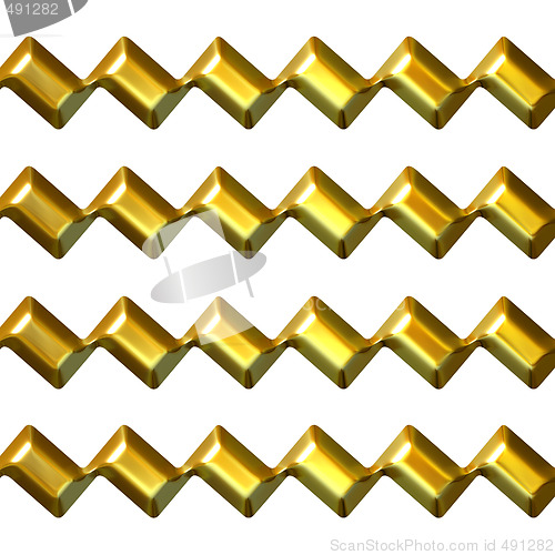 Image of 3D Golden Zig Zag Texture