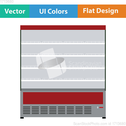 Image of Supermarket refrigerator showcase icon