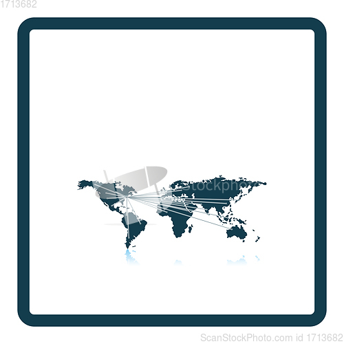 Image of Map with directions to all part of the World