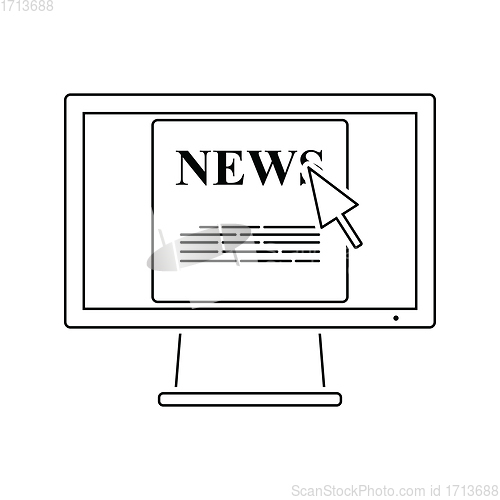 Image of Monitor with news icon