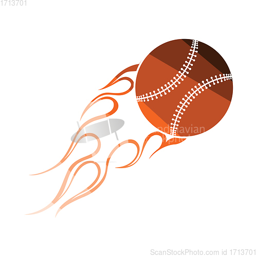 Image of Baseball fire ball icon