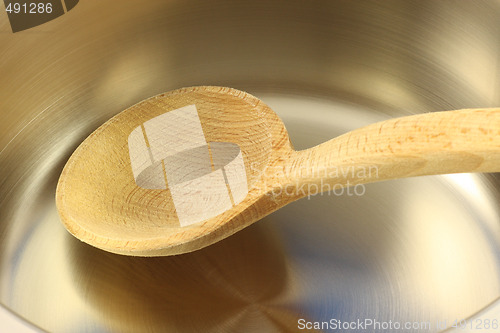 Image of Empty pot with spoon