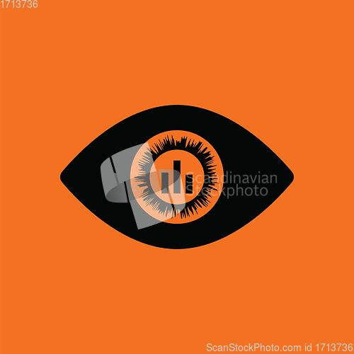 Image of Eye with market chart inside pupil icon