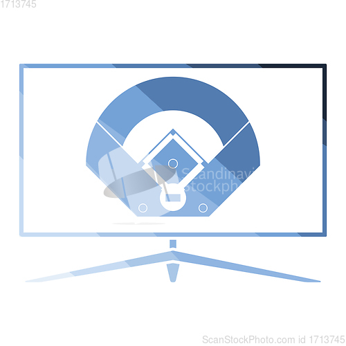 Image of Baseball tv translation icon