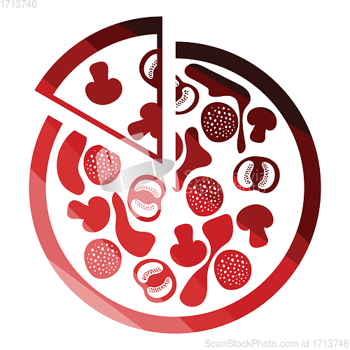 Image of Pizza on plate icon