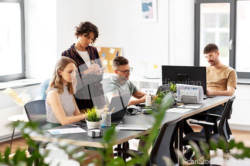 Image of business team or startuppers working at office