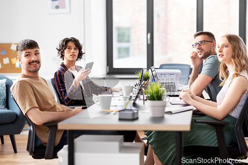 Image of business team or startuppers working at office