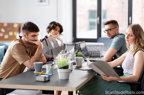 Image of business team or startuppers working at office