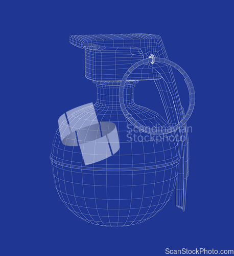 Image of 3D model of hand grenade
