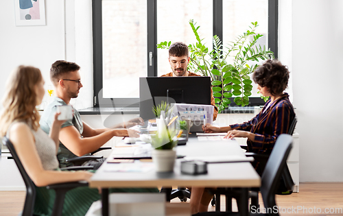 Image of business team or startuppers working at office