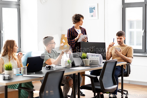 Image of business team or startuppers working at office