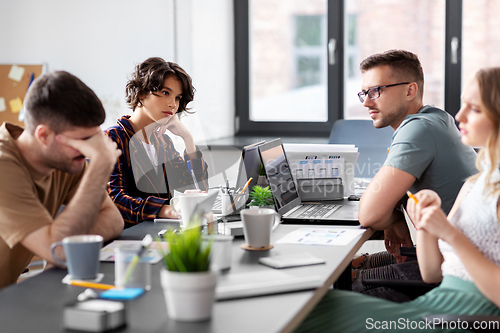 Image of business team or startuppers working at office