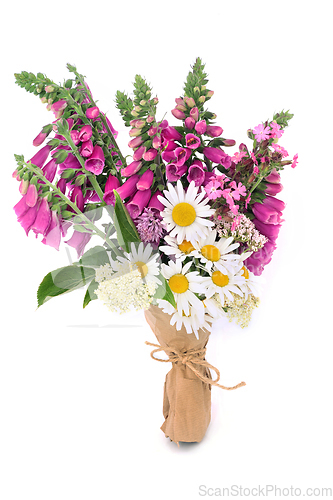 Image of British Summer Wild Flower and Herb Posy