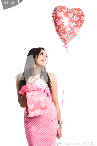 Image of Beautiful valentine asian woman