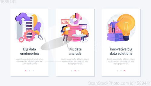 Image of Big data app interface template.