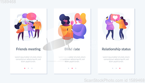 Image of People relationship app interface template.