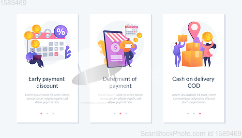 Image of Payment programs app interface template.