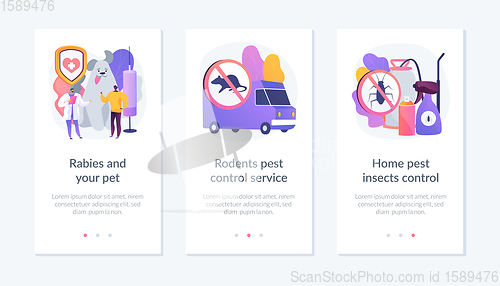 Image of Parasite protection app interface template.