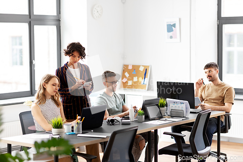 Image of business team or startuppers working at office