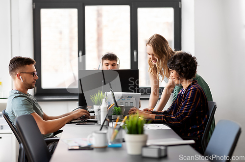 Image of business team or startuppers working at office