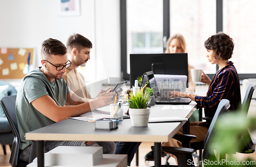 Image of business team or startuppers working at office