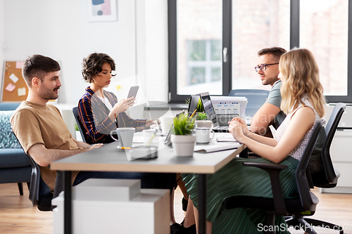 Image of business team or startuppers working at office