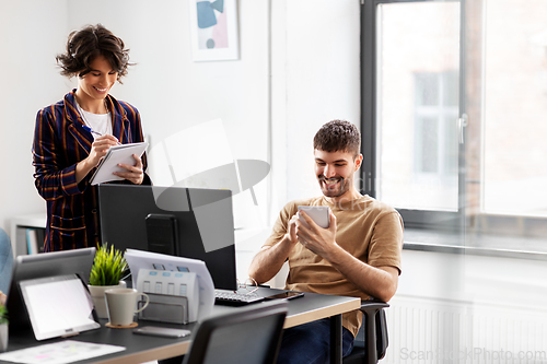 Image of business team or startuppers working at office