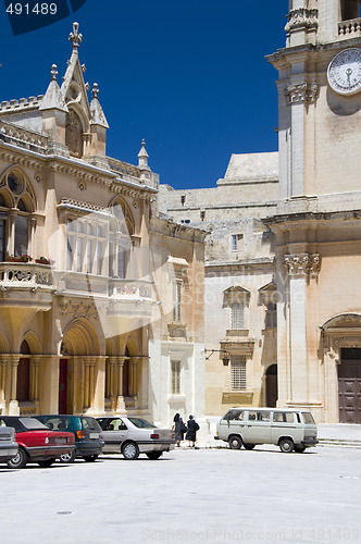 Image of plaza san paul and st. paul's cathedral mdina malta 
