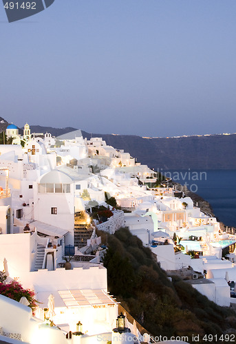 Image of magical santorini at sunset