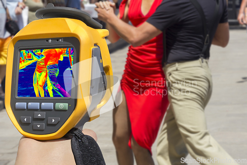 Image of Recording Street dancers performing tango, With Infrared Thermal