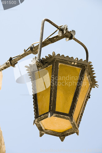 Image of detail street lamp mdina malta