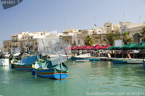 Image of marsaxlokk malta fishing village