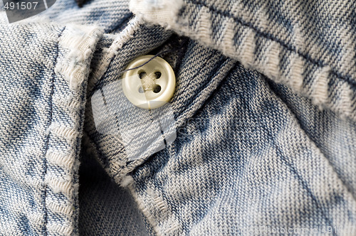 Image of old worn denim shirt