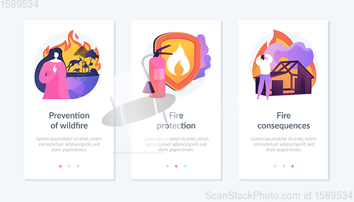 Image of Firefighting app interface template.