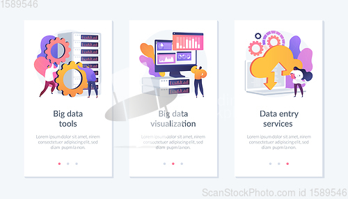 Image of Big data app interface template.