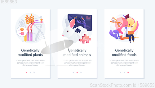 Image of Gene modification app interface template.