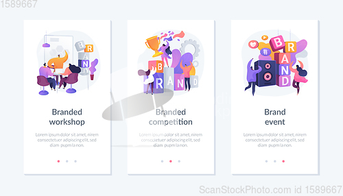 Image of Brand events and teambuilding app interface template.