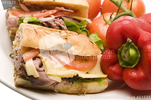 Image of gourment roast beef sandwich