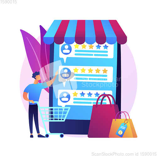 Image of Seller reputation system vector concept metaphor