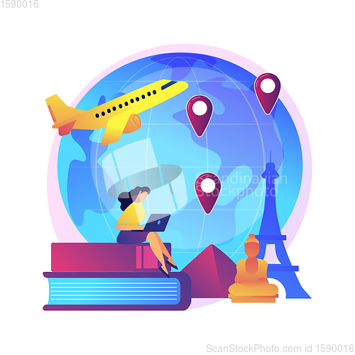 Image of International tourism vector concept metaphor