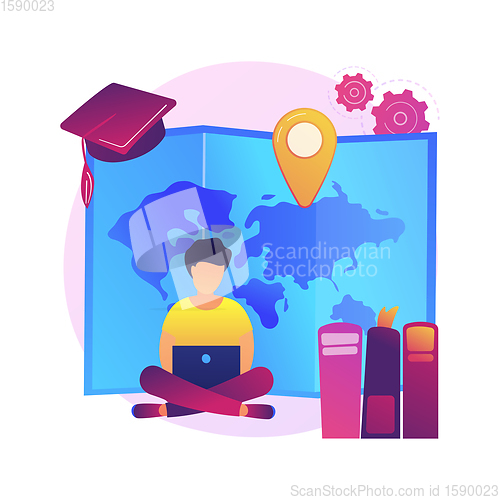 Image of Distance university courses vector concept metaphor.