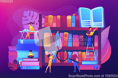 Image of Public library concept vector illustration