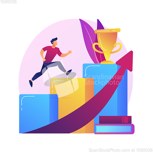 Image of University graduation vector concept metaphor.