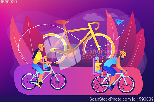 Image of Cycling experiences concept vector illustration.